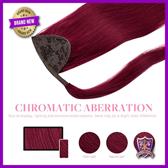 Long Straight Clip-in Ponytail Extension, 18 Inch Real Human Hair main image 6